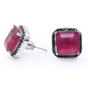 Zed Eye Cyno Squares Earrings For Women Dark (ISE122E)