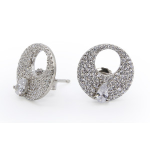 Zed Eye Hollow Moon Earrings For Women (ISE125)