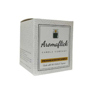 Aromaflick Jasmine Soy Glass Candle - Black