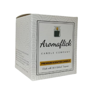 Aromaflick Orange Soy Glass Candle - Black