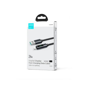 Joyroom 2.4A USB To Lighting LED Display Charging Cable 1.2M (S-AL012A16)