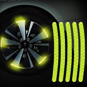 Muzamil Store Rim Strips Luminous For Car Green 20 Pcs