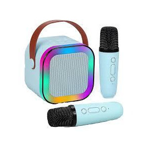 Karaoke New K12 Portable Bluetooth Speaker With 2 Wireless Mic
