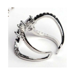 KhawajasKreation Adjustable Butterfly Ring For Women Silver