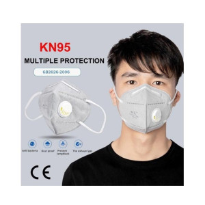 Badar Store KN-95 Daily Protective 4 Layers Mask With Filter Grey (10 Pcs)