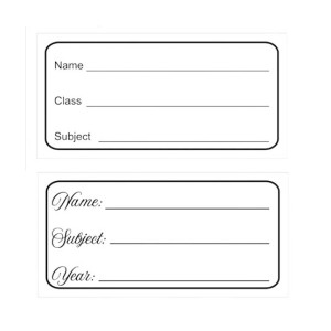 Afreeto School Name Label Stickers - 20 Pcs