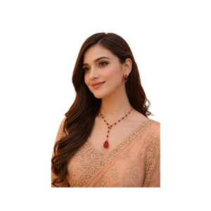 Lady Spark Elegant Red Stone Jewelry Set for Women