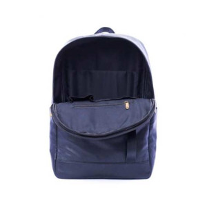 Pious Leather Laptop Bag - Navy Blue