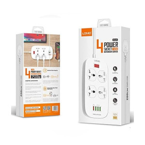 Ldnio 3.0A 4 Ports USB Charger With 4 Universal Socket