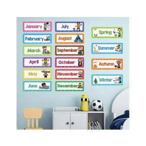 Artisticvalley Headliners Set Months and Season Learning Card For Classroom Decorations