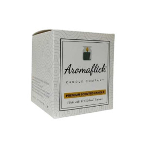 Aromaflick Lemon Soy Glass Candle - Black