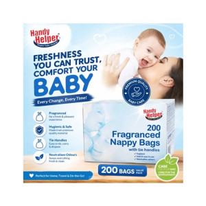 Letsshop 200 Fragranced Nappy Bags With Tie Handles