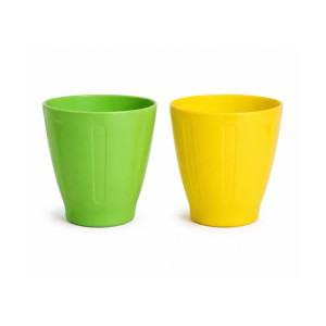 Letsshop Multipurpose Plastic Plant Pot Water Glass (Pack of 2)