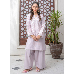 Ahlam Lilac Prism Cotton Suit 2-Piece