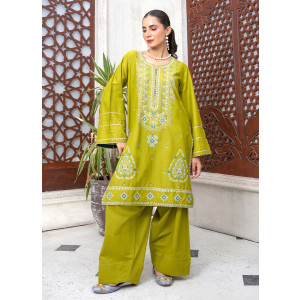 Ahlam Lime Zeal Cotton Suit 2-Piece