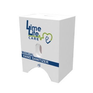 Limelite Care Wall Mount Manual Sanitizer Dispenser With Cover Box