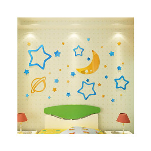 LookNBuy Moon Stars Acrylic Wall Art (0057)