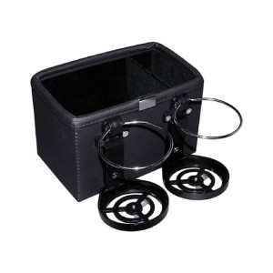 M-Mart Car Armrest Storage Holder Tissue Box - Black