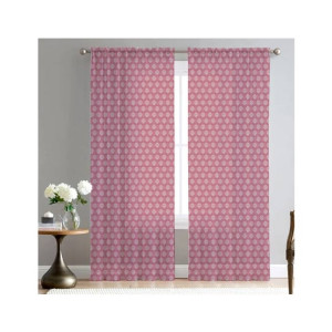 Maguari Banarsi Net Curtain Pink