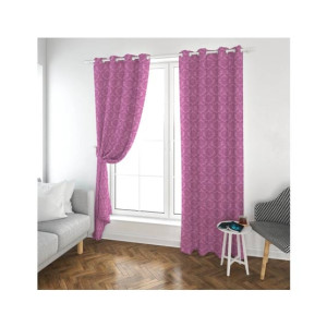 Maguari Lining Jacquard Curtains 2 Pcs Light Pink