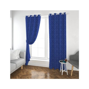 Maguari Lining Jacquard Curtains 2 Pcs Royal Blue