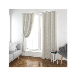 Maguari Lining Jacquard Curtains 2 Pcs Off White
