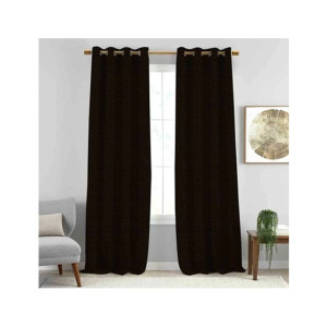 Maguari Lining PQ Jacquard Curtains 2 Pcs Dark Brown