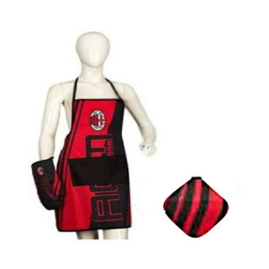 Maguari Printed Apron Pot Holder With Pair Of Gloves Red