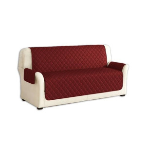 Maguari Quilted 5 Seater Sofa Cover Burgundy