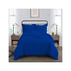 Maguari Quilted Spreads Double Bed Sheet Blue