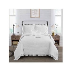 Maguari Quilted Spreads Double Bed Sheet White