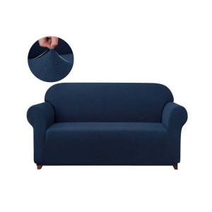 Maguari Ultra Stretch Jacquard 5 Seater Sofa Cover Blue