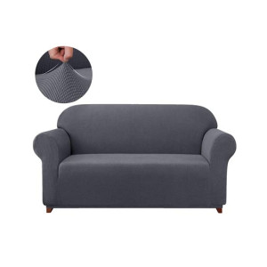 Maguari Ultra Stretch Jacquard 5 Seater Sofa Cover Grey