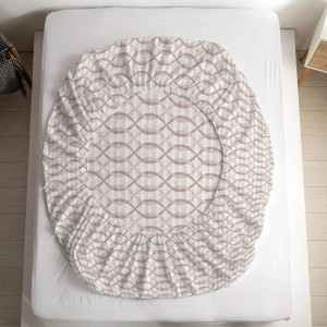 Maguari Cotton Fitted Double Bed Sheet Pink (0419)