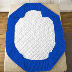 Maguari King Quilted Mattress Protector Blue (0262)