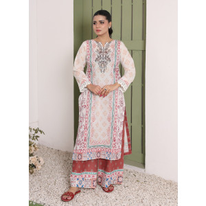 Ahlam Maroon Grace Printed Lawn Kurta 1-piece