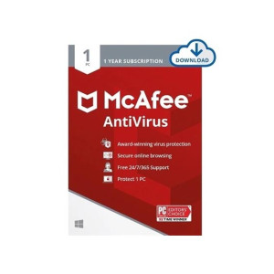 McAfee Antivirus 1PC DVD Pack With 1yr Subscription