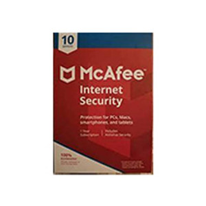 McAfee Internet Security DVD Pack - 10 Users With 1yr Subscription