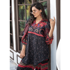 Ahlam Midnight Bloom Printed Lawn Suit 2-Piece
