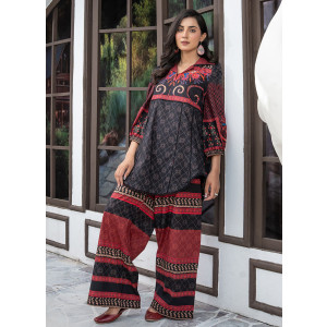 Ahlam Midnight Bloom Printed Lawn Suit 2-Piece