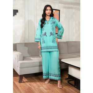 Ahlam Mint Green Fresh Look Printed Lawn Kurta 1-piece