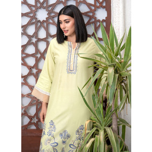 Ahlam Mint Lotus Cotton Suit 2-Piece