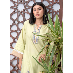 Ahlam Mint Lotus Cotton Suit 2-Piece