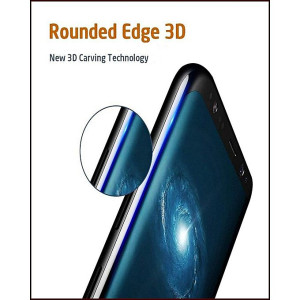 MISC 3D Curved Glass Screen Protector For Galaxy S8 Black