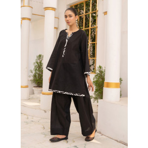 Ahlam Monochrome Swirl Set 2-piece