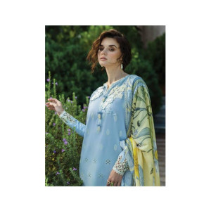 Mushq Solace Embroidered Chikankari Lawn Unstitched 3 Pieces (MSL-2505-Intesa)