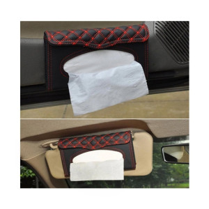 Muzamil Store Sun Visor Car Tissue Box Red