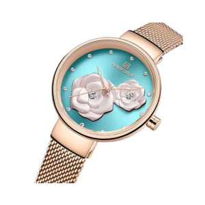 NaviForce Flower Textured Women’s Watch Golden (NF-5013-3)