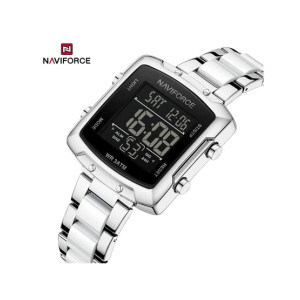 Naviforce Square Style Digital Watch For Men Silver (NF-5057-9)