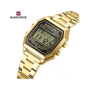Naviforce Retro Digital Watch For Men Golden (NF-5063-4)